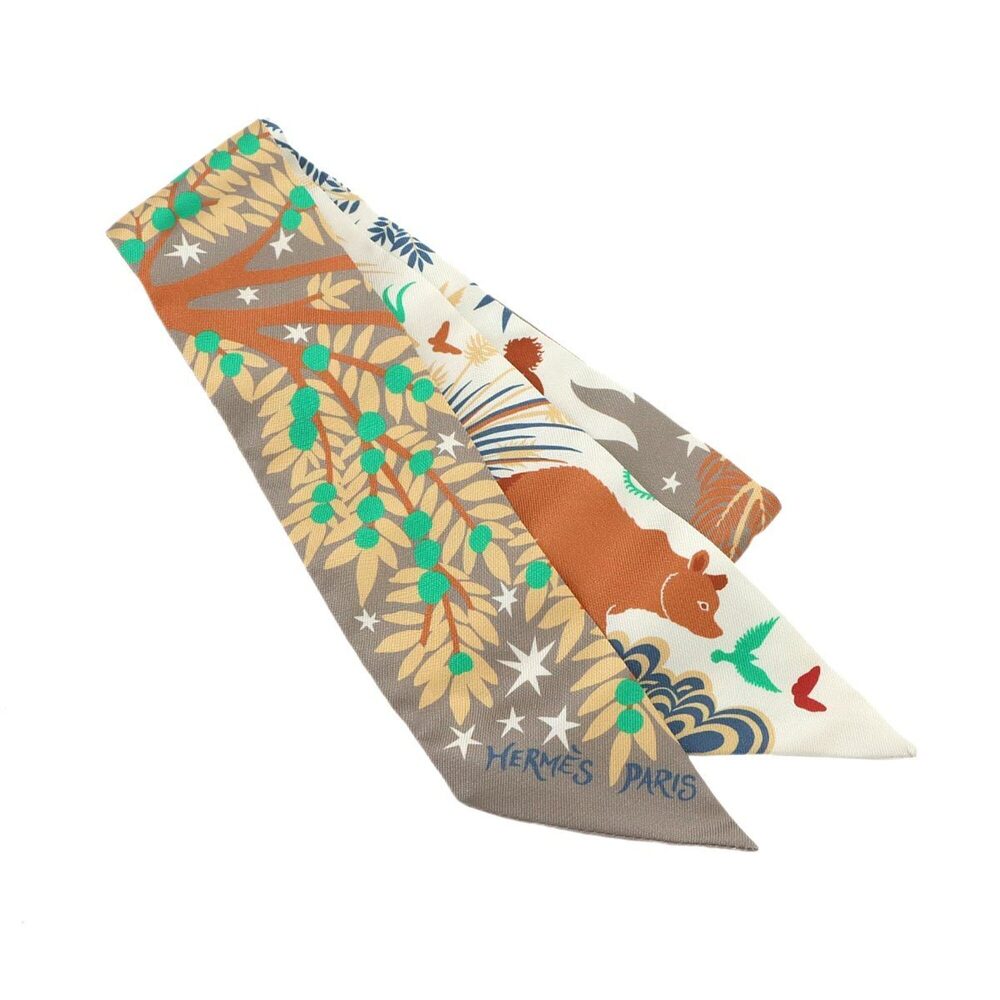 Hermes Twilly Scarf, "Sous le Charme d'Orphee" (Invited by the Charm of Orphe...